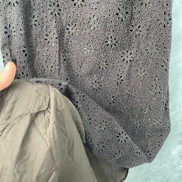 Banana Republic Strapless Chocolate Brown Eyelet Cotton Dress, size 2 - Picture 8 of 11